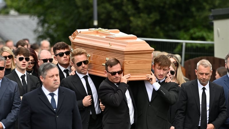 Ronan Keating was among the pallbearers who carried the coffin of his older brother Ciarán to St Patrick's Church in Louisburgh, Co Mayo