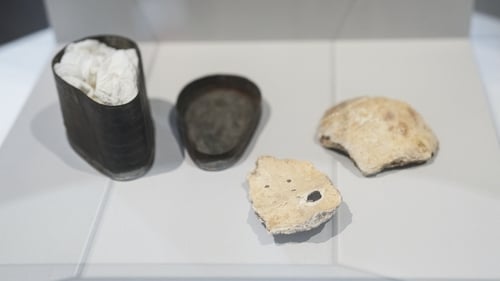 There are ten fragments, including two bigger pieces, one from the back of the head and one from the right side of the forehead