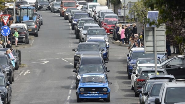 The funeral cortege for Daire Maguire arriving at the Church of the Immaculate Conception