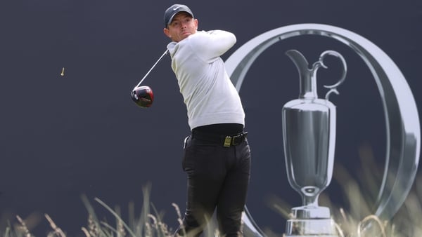 Rory Mcllroy is nine shots off the lead in a tie for 11th place
