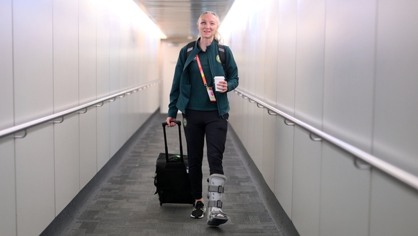 Louise Quinn looked like the walking wounded as she left Brisbane