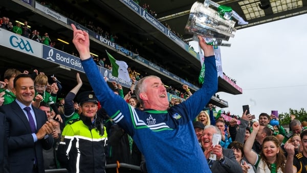 John Kiely with the Liam MacCarthy Cup