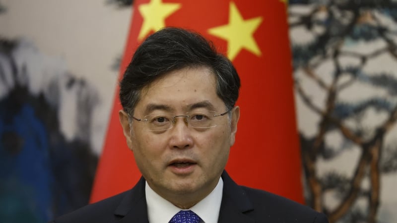 China's Foreign Minister Qin Gang at a news in Beijing in May