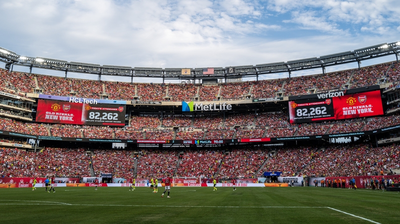 Over 80,000 people watched Man United and Arsenal at the MetLife Stadium last weekend