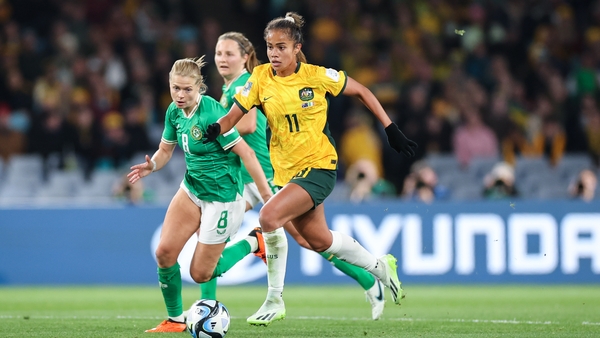 Mary Fowler in action against the Republic of Ireland