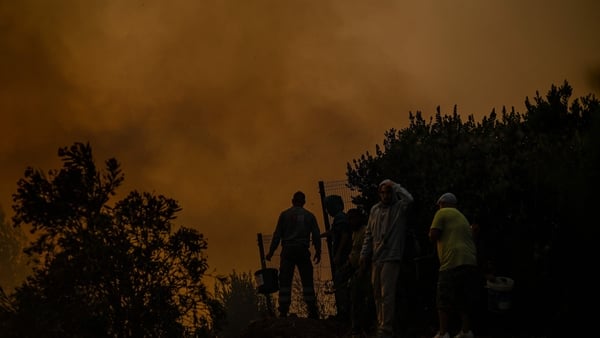 The fire has swept across a natural park near the popular holiday destination of Cascais