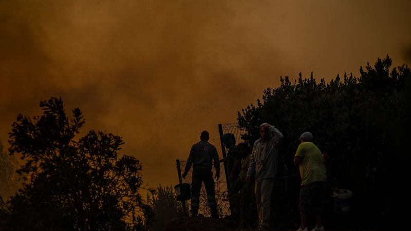 The fire has swept across a natural park near the popular holiday destination of Cascais