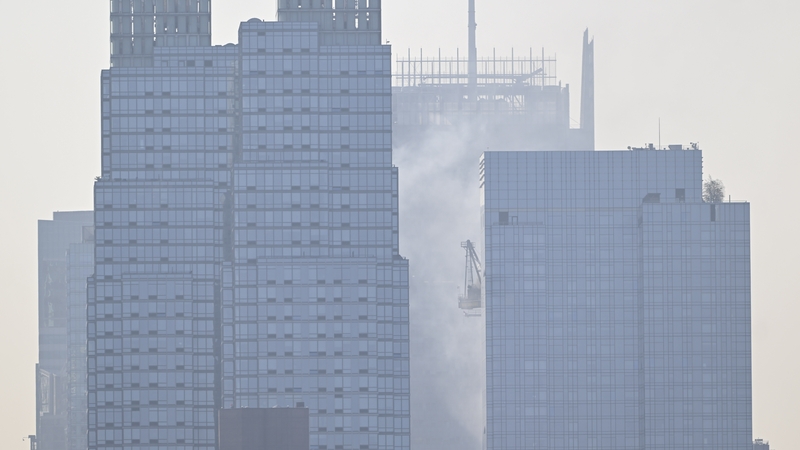 The NYPD urged people to avoid the area, as emergency vehicles blocked the surrounding streets and snarled traffic through the nearby Lincoln Tunnel to New Jersey