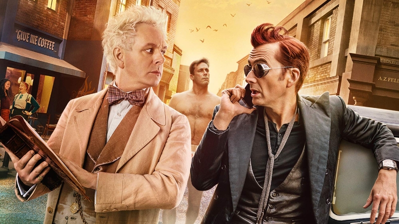 Michael Sheen (L) and David Tennant (R) return in Good Omens