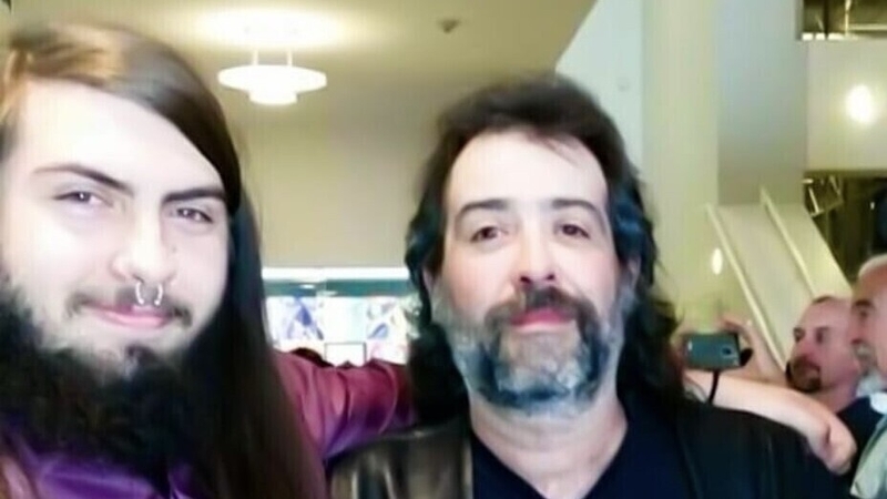 Mike Rizzuto (L) pictured with his father Stephen Termini