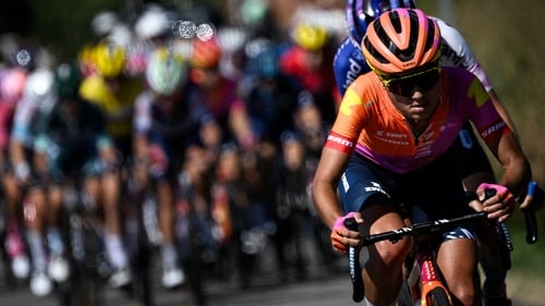 Ricarda Bauernfeind in action during the fifth stage