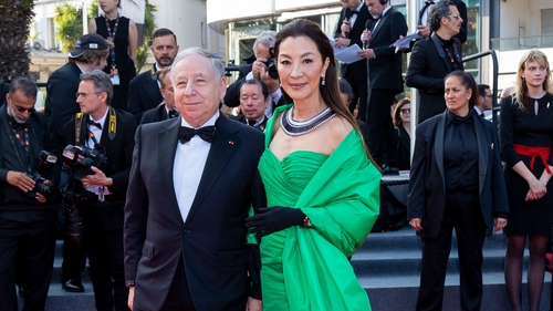 Jean Todt and Michelle Yeoh at the 76th Cannes Film Festival last May. (Photo by Marc Piasecki/FilmMagic)