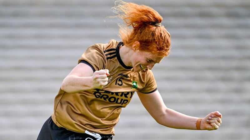 Louise Ní Mhuircheartaigh celebrates her first-half goal for Kerry