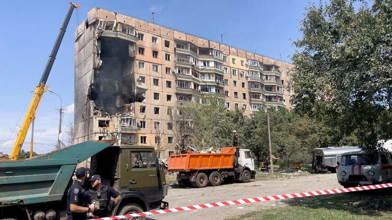 Missiles hit a residential building in the southern Ukrainian city