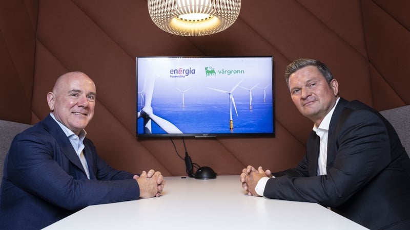 Ian Thom, CEO Energia Group and Olav Hetland, CEO of Norway's Vårgrønn