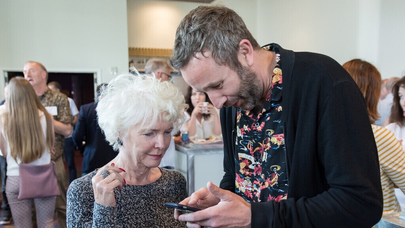 Fionnula Flanagan and Chris O'Dowd at IrelandWeek