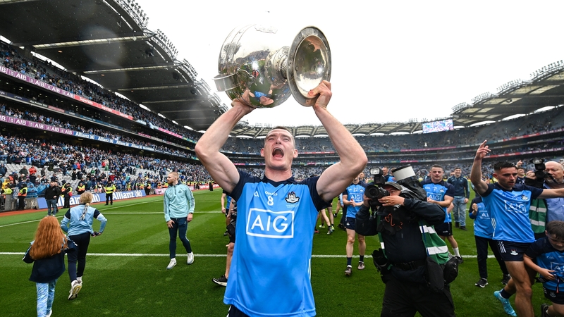 Brian Fenton celebrating with Sam during the summer