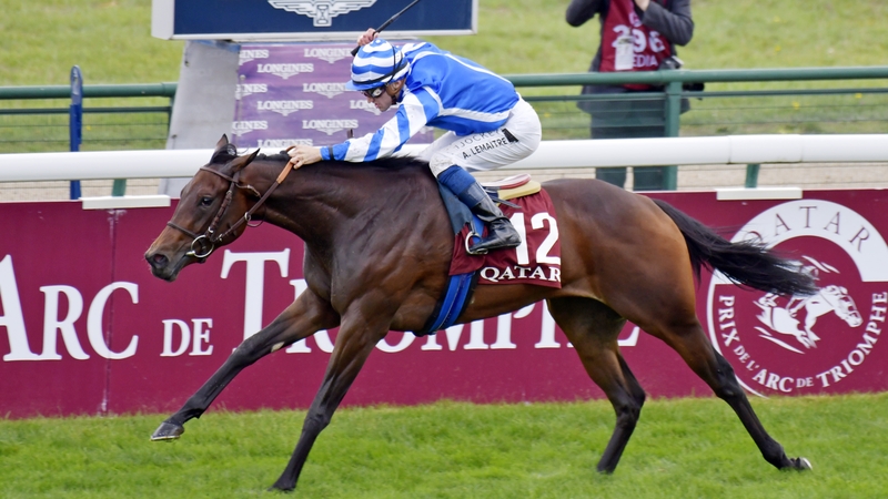 Blue Rose Cen with Aurelien Lemaitrea winning the Prix Marcel Boussac at Longchamps last October