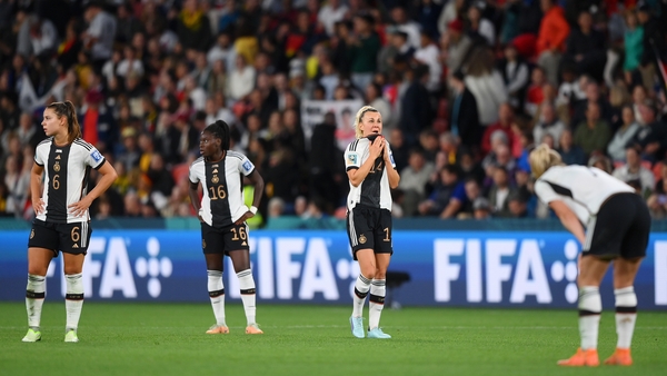 German players dejected at full-time