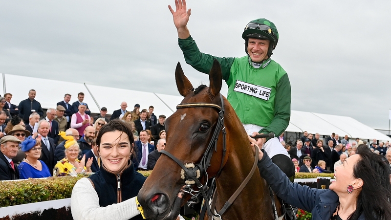 Paul Townend celebrates on Zarak The Brave
