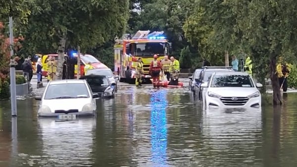 Flooding in Clontarf, Dublin, last August (Pic: Marie Casey)