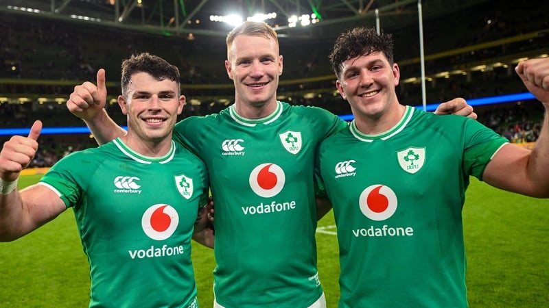 Calvin Nash, Ciarán Frawley and Tom Stewart all made their Ireland debuts against Italy