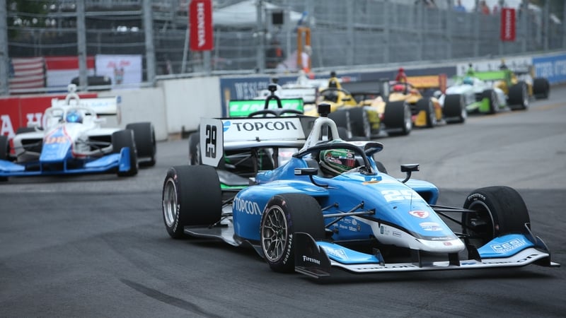 Andretti Autosport driver James Roe (29) during the Indy NXT Music City Grand Prix in Nashville on Sunday