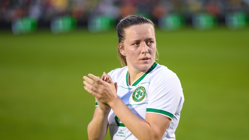 Harriet Scott after the Republic of Ireland's win over Zambia in June