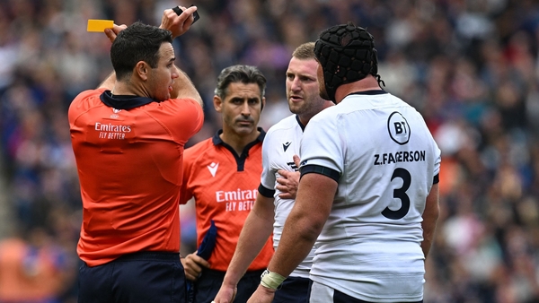 Fagerson was initially given a yellow card, which was upgraded to red upon review