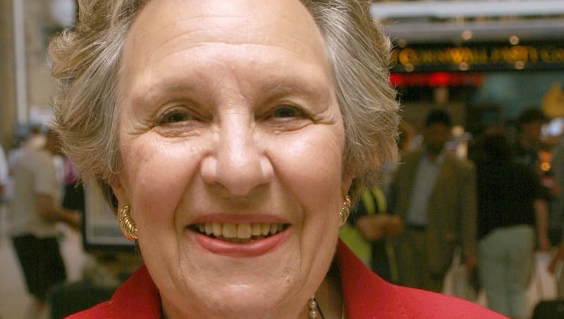 Doreen Mantle during Students Who Help The Aged - Photocall at Kings Cross Station in London. (Photo by Ferdaus Shamim/WireImage)