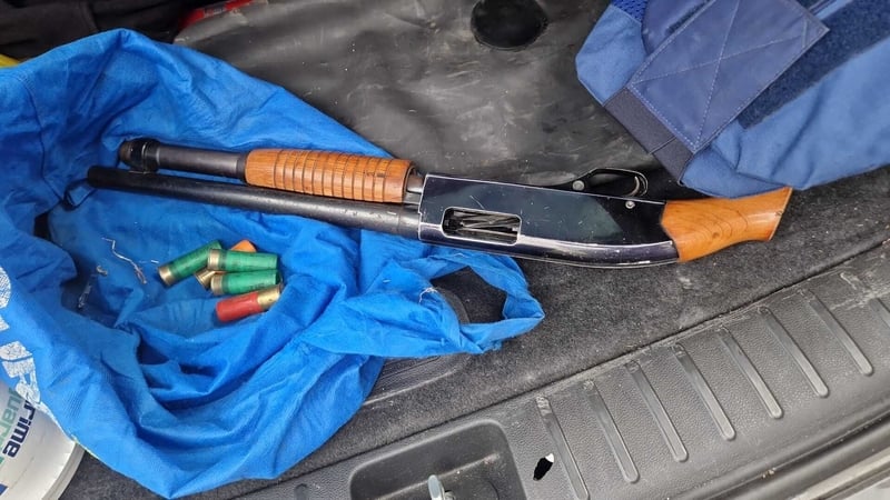 A firearm and ammunition were seized from a bag which had been discarded during the chase