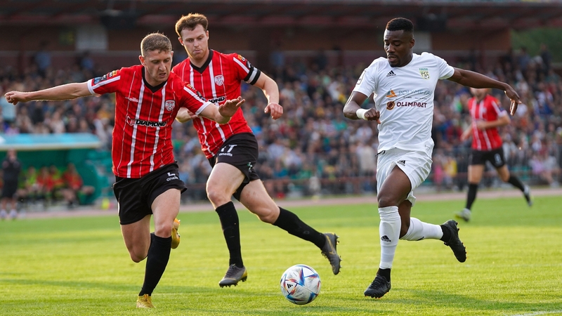 Derry will go into the second leg 1-0 down