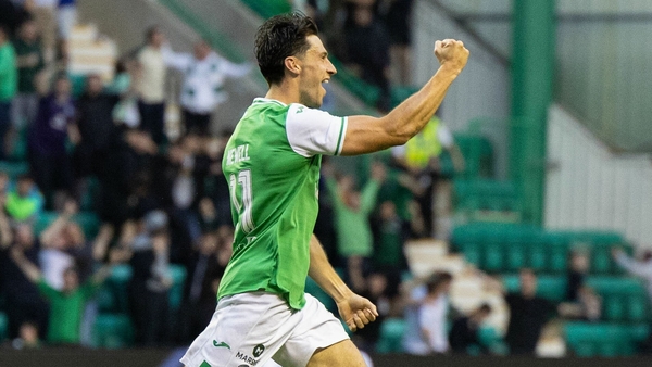 Joe Newell celebrates his goal