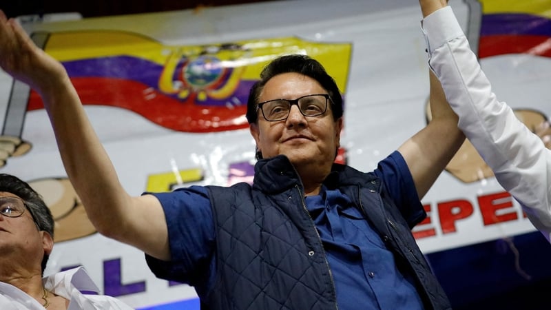 Fernando Villavicencio was shot dead after he attended this rally in Quito