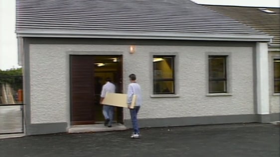 Students from St Paul's Secondary School Monasterevin in County Kildare build an extension to their…