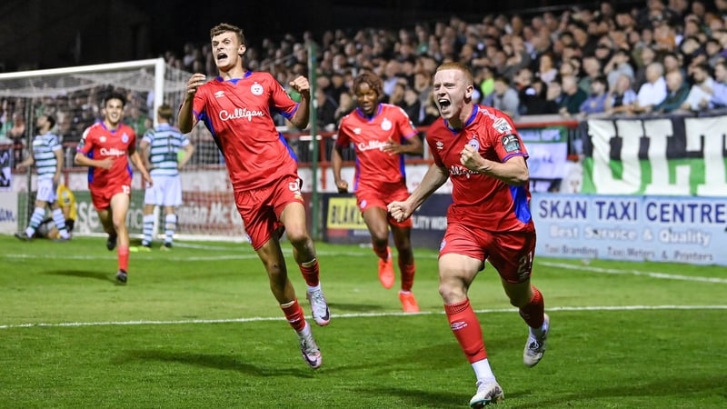 Gavin Molloy of Shelbourne celebrates