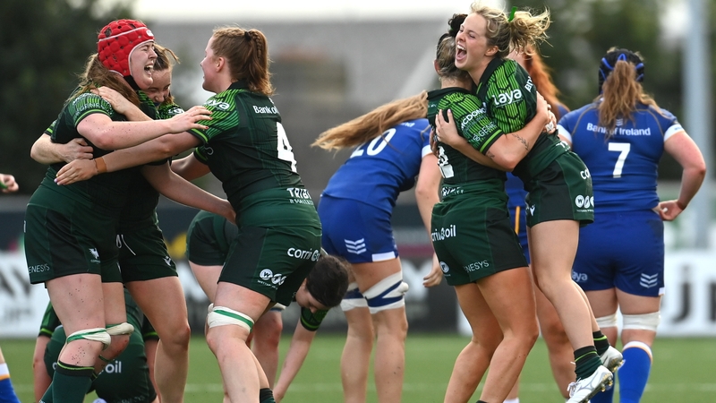 Connacht players celebrate