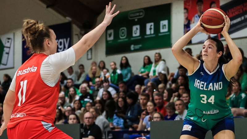 Ireland's Aine O'Connor with Bettina Kunz of Austria