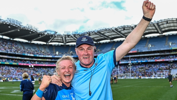 Mick Bohan celebrates with Carla Rowe