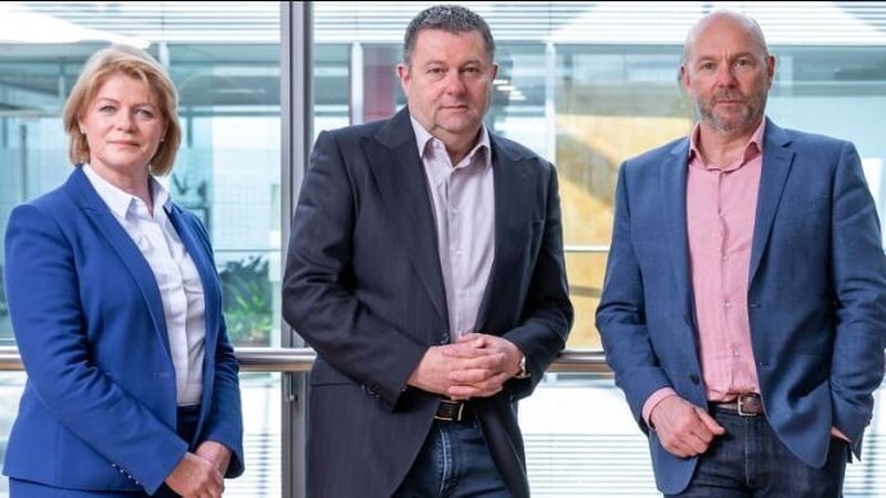 Paula Nolan (Glantus Company Secretary), Maurice Healy (founder & CEO), Geoff Keating (CTO)