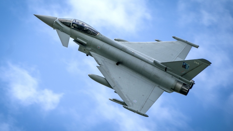 Two Typhoon fighter jets intercepted two Russian maritime patrol bomber aircraft north of Scotland
