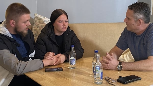 Kateryna Konyshcheva, 18, her boyfriend Oleksandr Khominets, and BR Bistro manager Bashkim Berisha