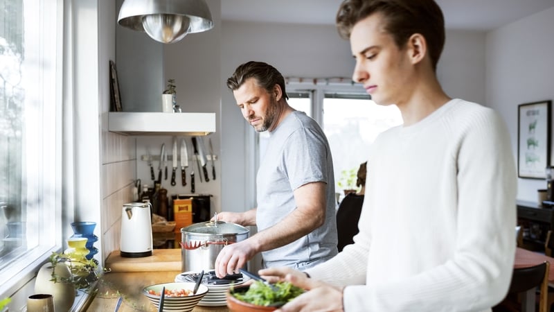 Research shows 74% of men aged between 25 and 29 have yet to move out of the family home (Stock image)