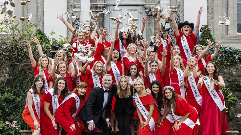 Dáithí Ó Sé and Kathryn Thomas meet this year's 32 Irish and International Roses to launch the RTÉ Rose of Tralee International Festival 2023 at the Royal Hospital Kilmainham, Dublin.