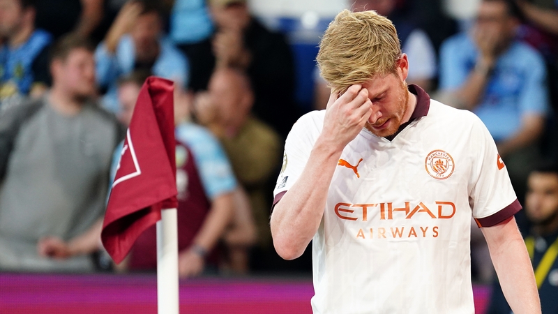 De Bruyne lasted only 23 minutes against Burnley