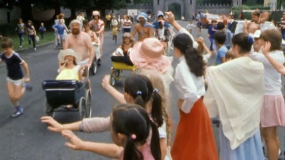 Pram Race during Vintage Week in Birr County Offaly, 1983.