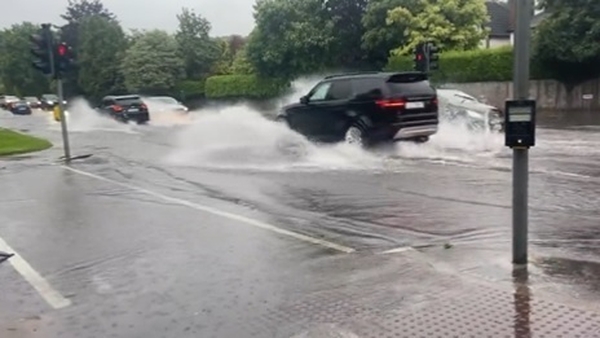 Flooding in Cork this evening (Pic: Dave Johnston)