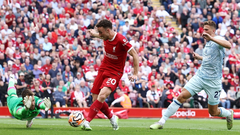 Diogo Jota taps home Liverpool's third goal
