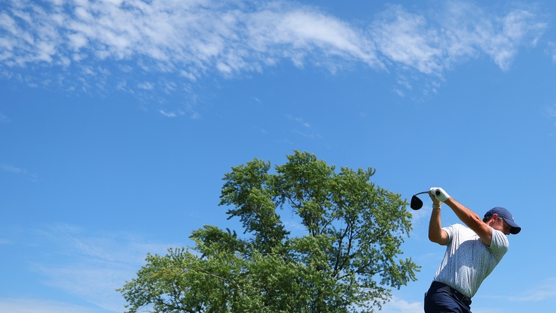 Rory McIlroy in action on day three in Chicago