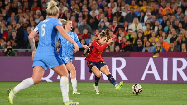 Olga Carmona fires home the opening goal
